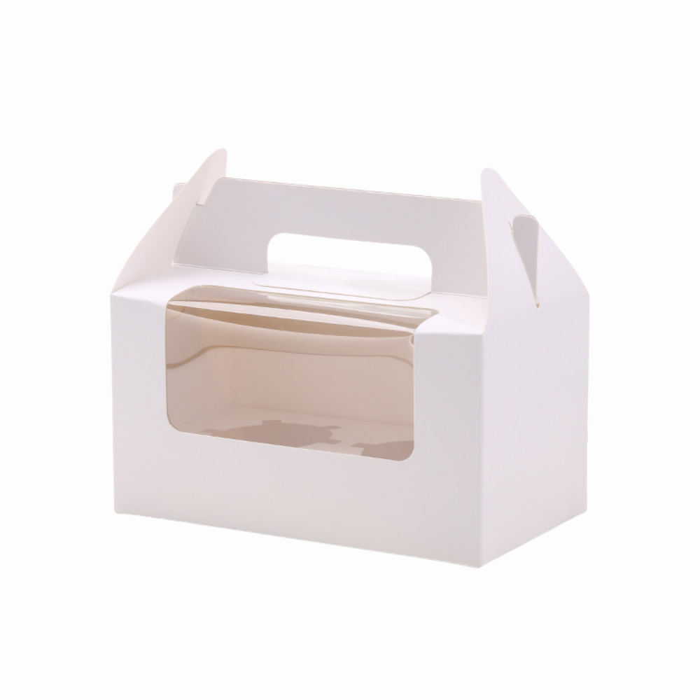 Window Takeout Box with 2-Slot Insert and Handle
