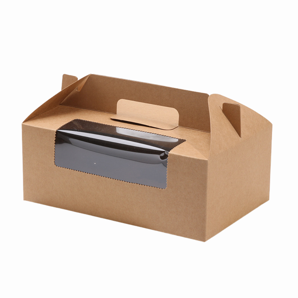 Window Takeout Box with 6-Slot Reversible Insert and Handle
