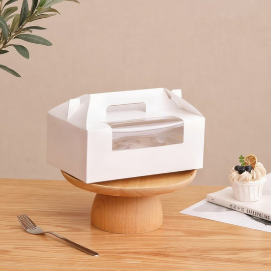Window Takeout Box with 6-Slot Reversible Insert and Handle