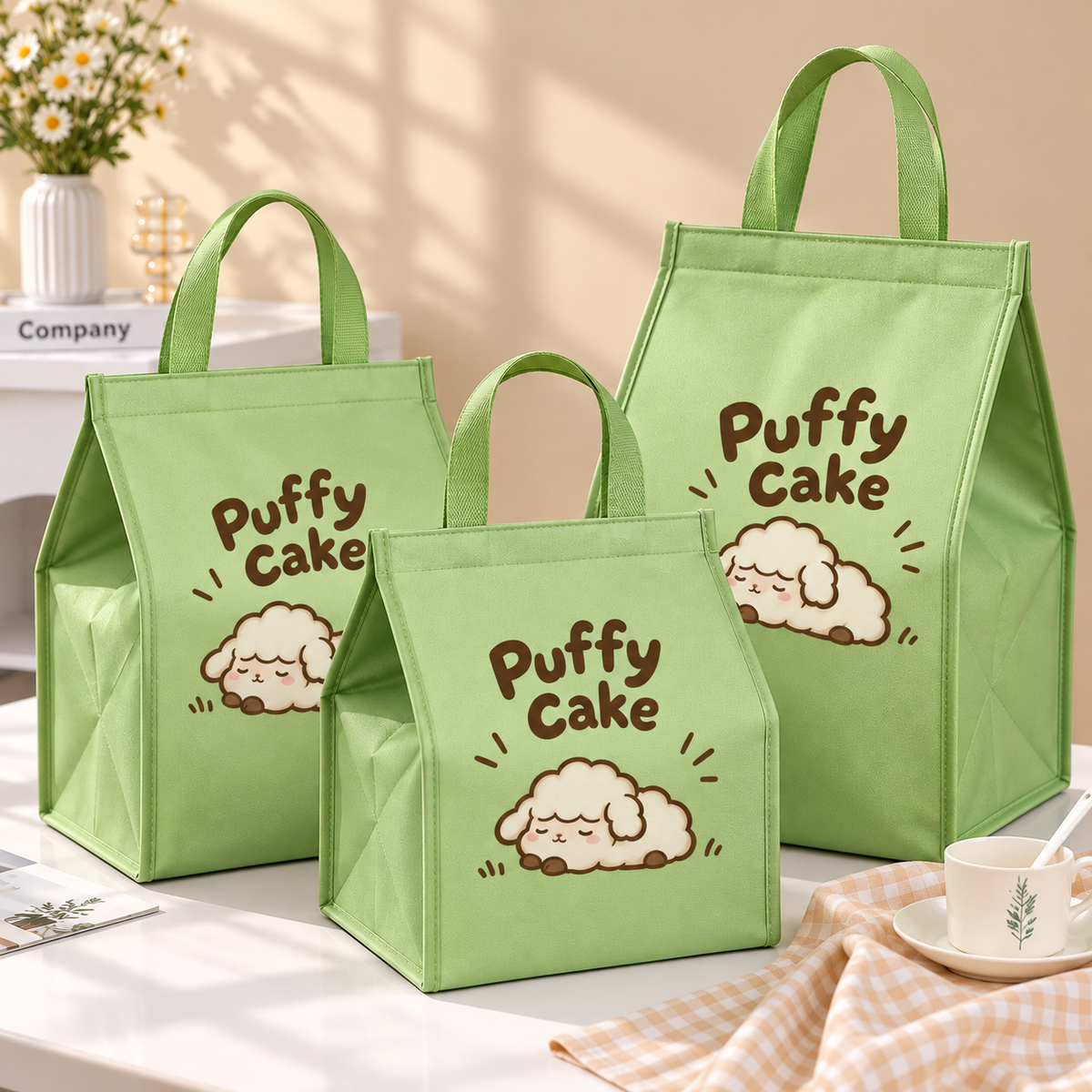 Custom Thickened Insulated Cake Bag with Hook and Loop