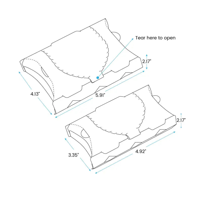 Custom Printed Tear-Open Pillow Fry Boxes