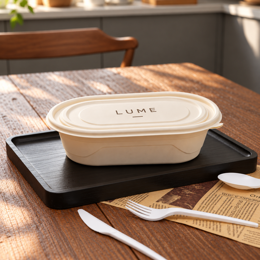 24 oz Cornstarch Salad Container – Single Compartment
