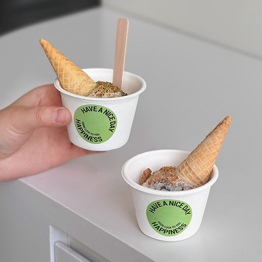 Custom Printed Ice Cream Cups with Lids