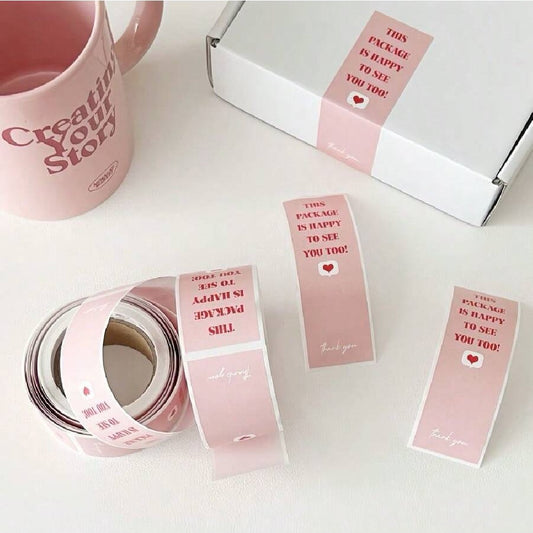 Pink Instagram-Inspired Creative Packaging Sealing Stickers