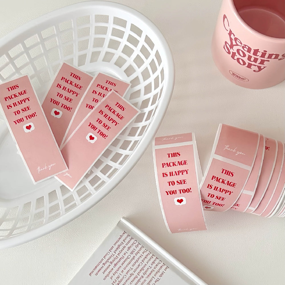 Pink Instagram-Inspired Creative Packaging Sealing Stickers