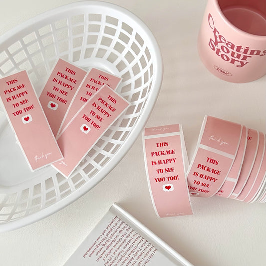 Pink Instagram-Inspired Creative Packaging Sealing Stickers