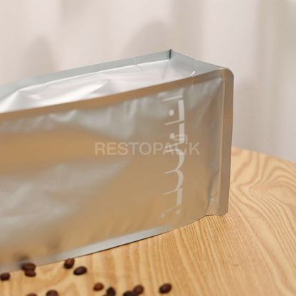 Custom Aluminum Foil Flat Bottom Coffee Bag with Zipper