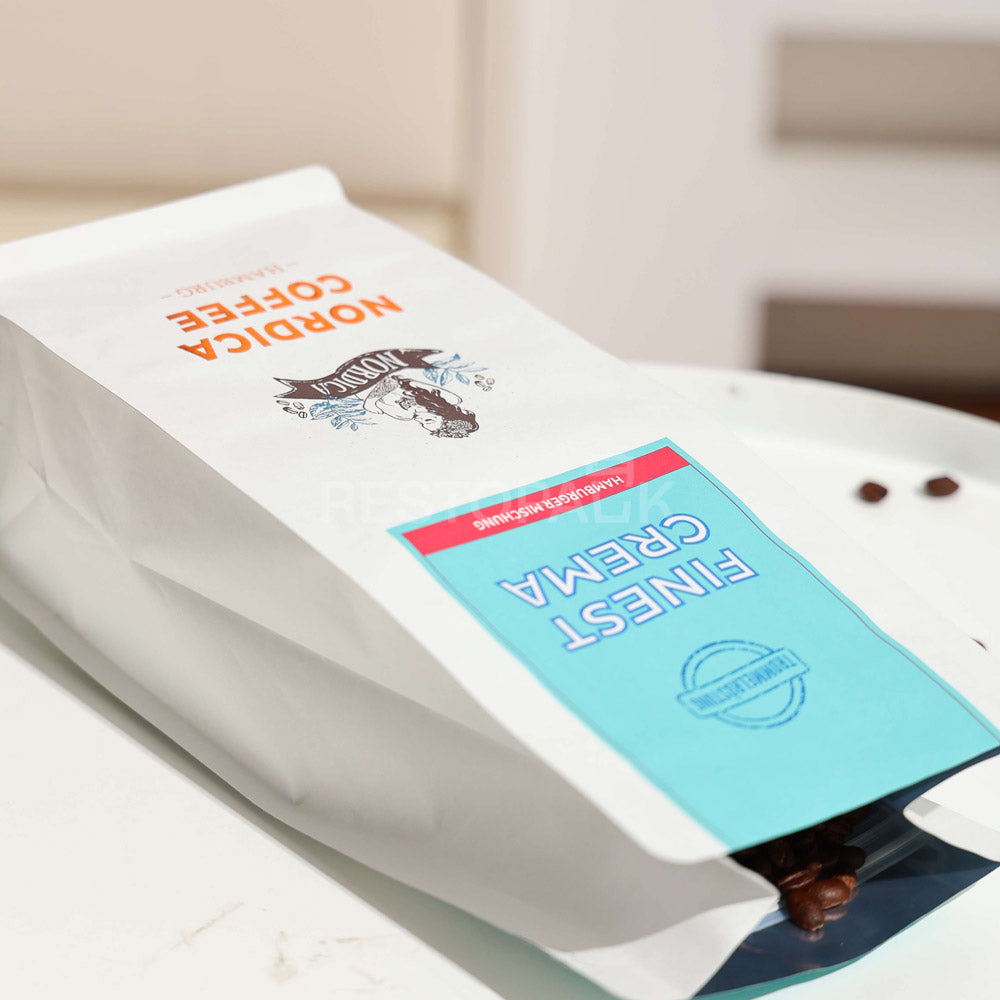 Custom White Kraft Laminated Coffee Bags with Zipper
