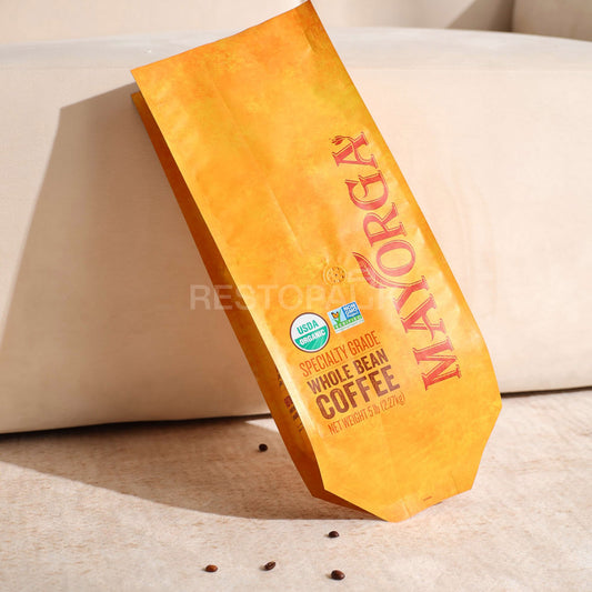 Custom Laminated Kraft Side Gusset Coffee Bags with Heat Seal