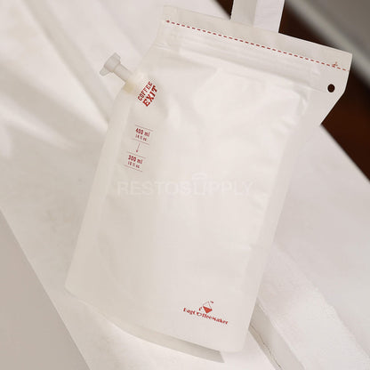 Custom White Laminated Kraft Coffee Spout Pouches