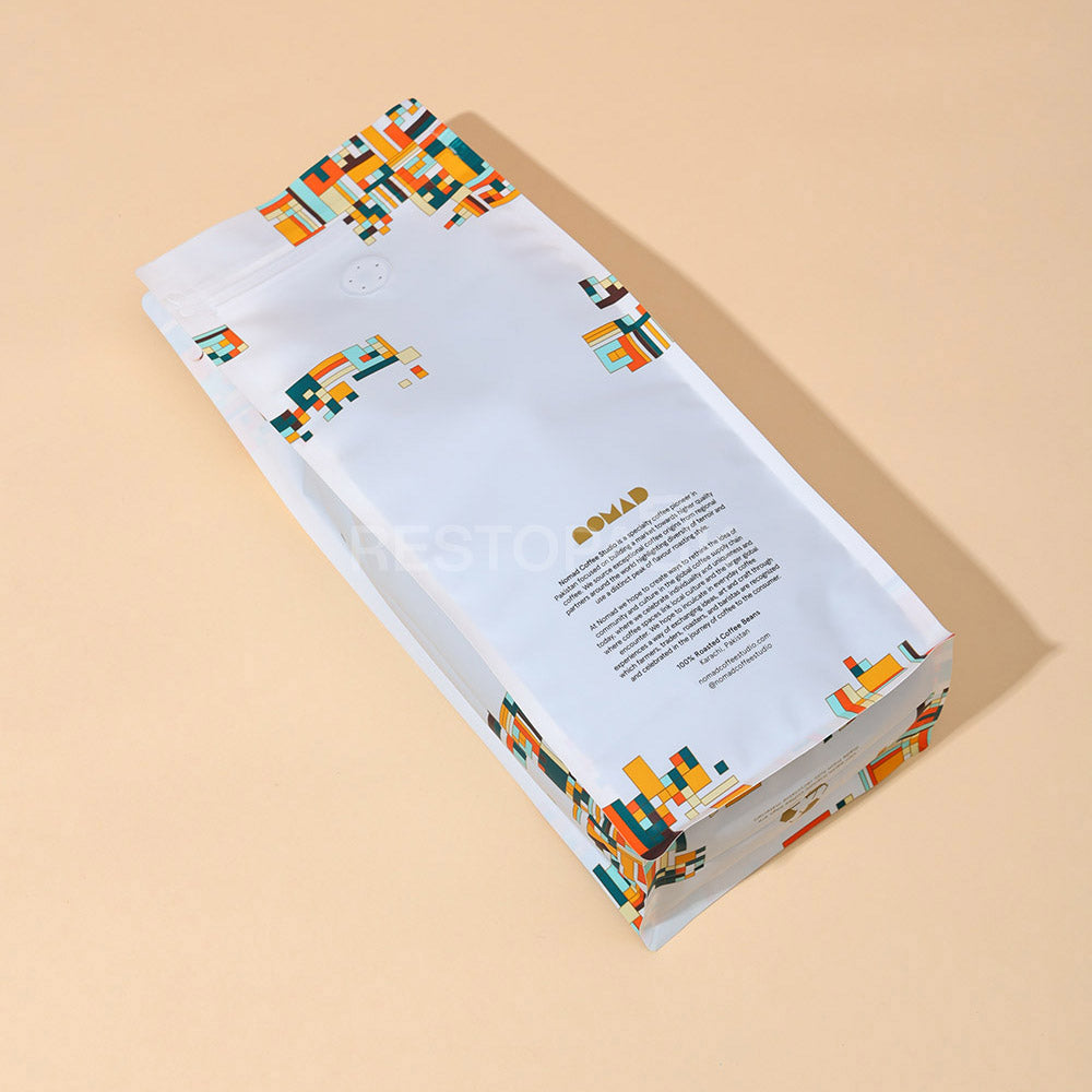 Custom Recyclable Coffee Bags with Zipper and Hot Foil Stamping