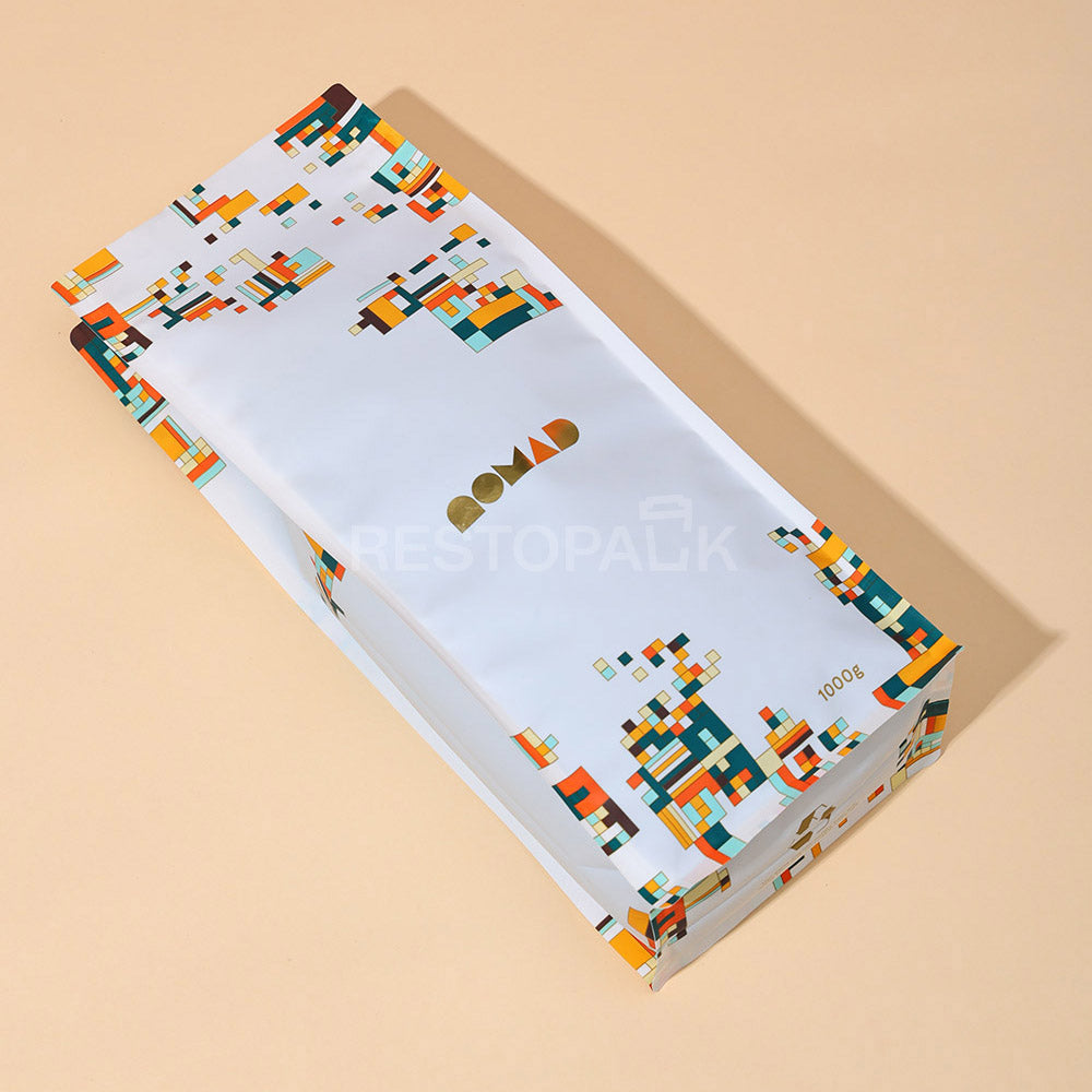 Custom Recyclable Coffee Bags with Zipper and Hot Foil Stamping