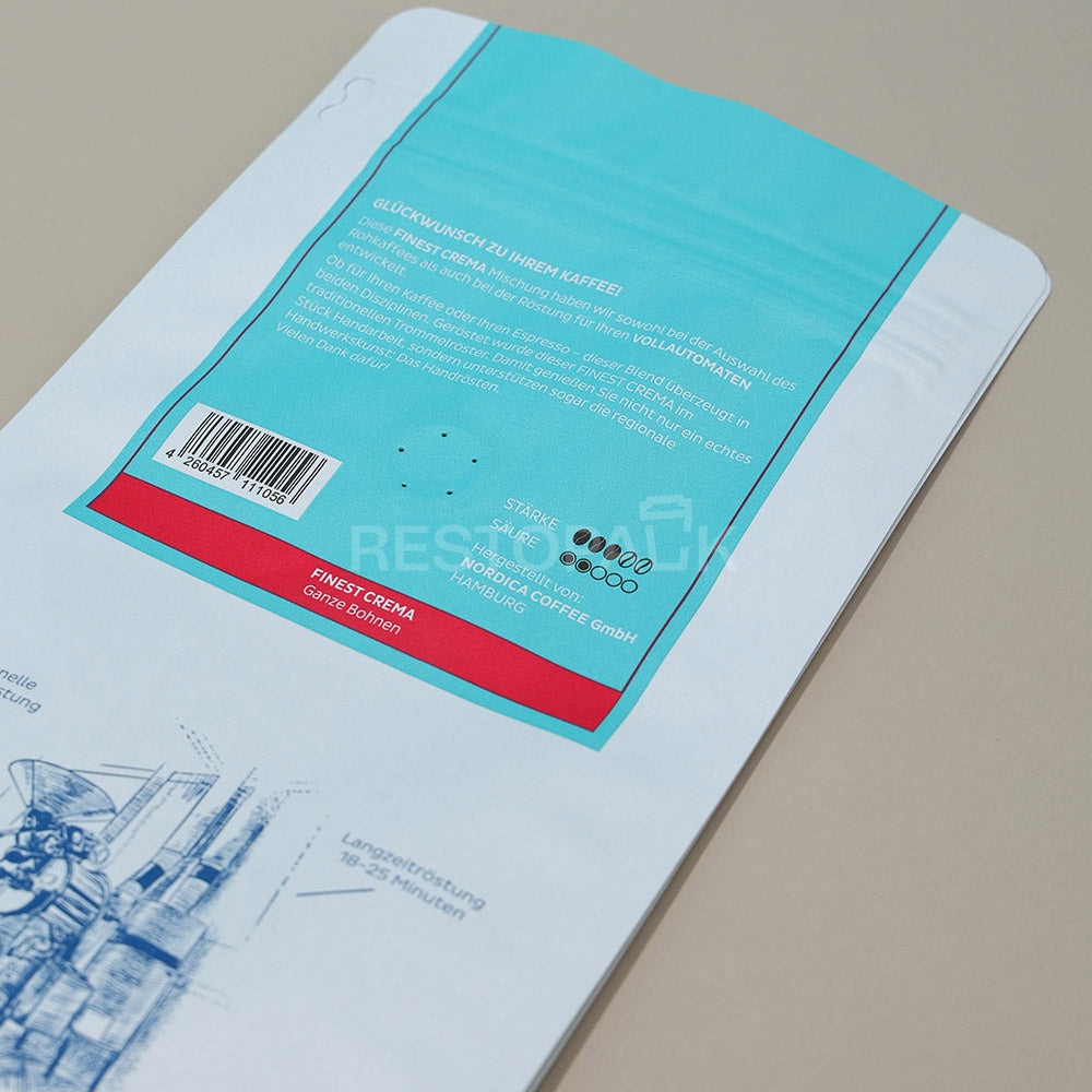 Custom White Kraft Laminated Coffee Bags with Zipper