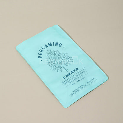 Custom Frosted Semi-Transparent Flat Bottom Coffee Bags with Zipper