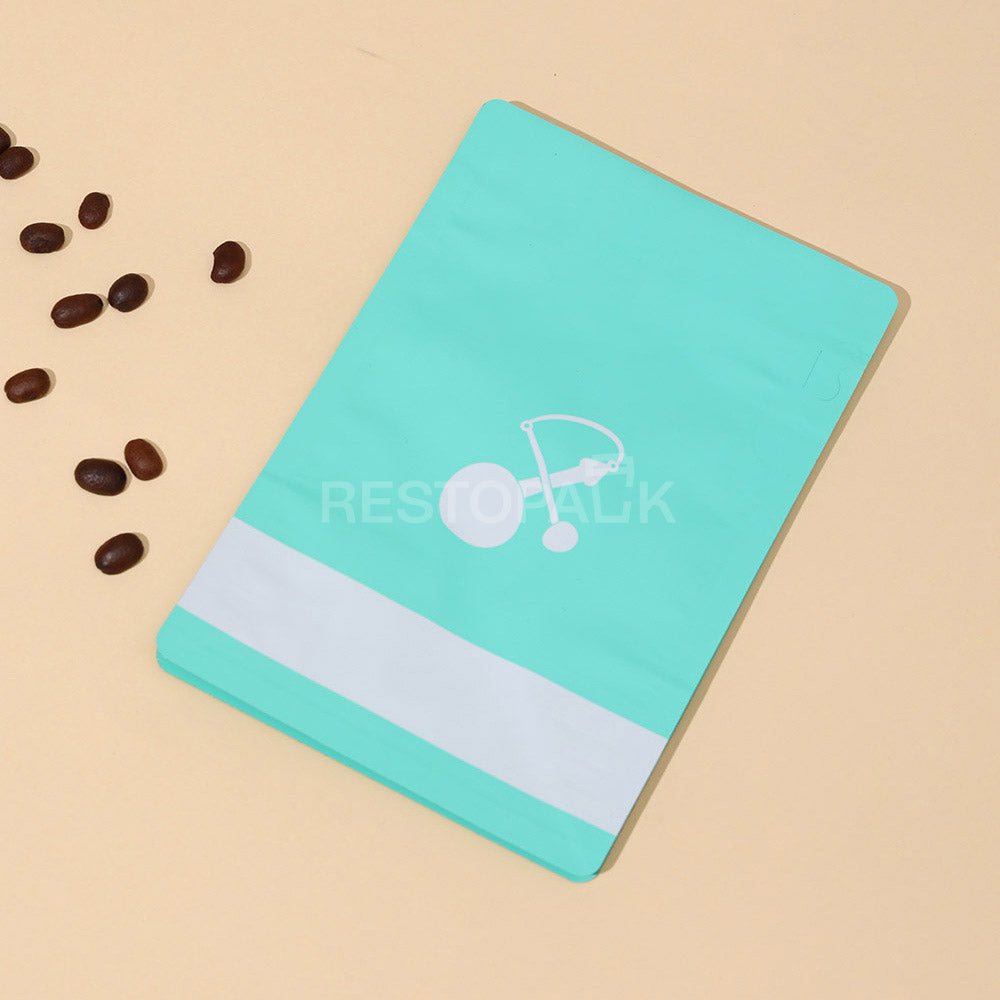 Custom Square Smooth Flat Bottom Coffee Bags