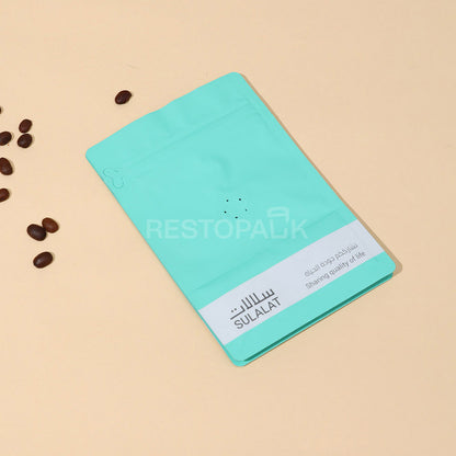 Custom Square Smooth Flat Bottom Coffee Bags