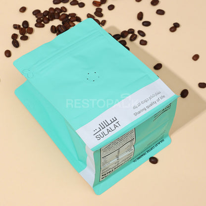 Custom Square Smooth Flat Bottom Coffee Bags