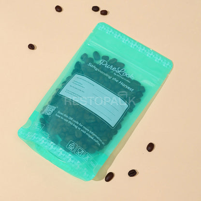 Custom Clear Stand-Up Coffee Bags with Zipper