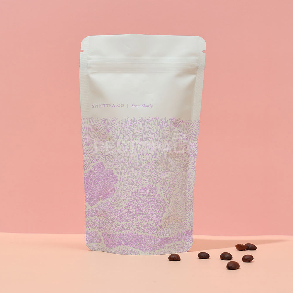 Custom Smooth Stand-up Coffee Bags with Zipper and Tear Notch