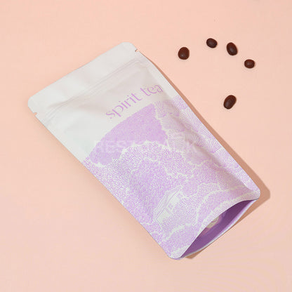 Custom Smooth Stand-up Coffee Bags with Zipper and Tear Notch