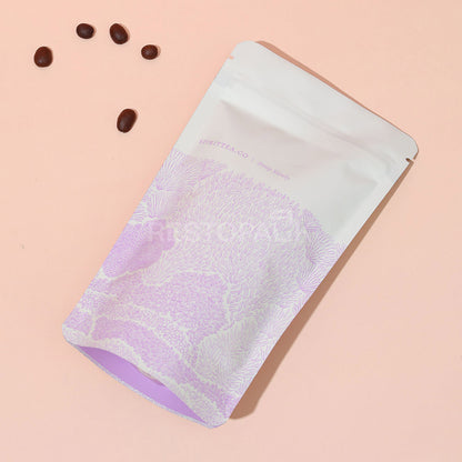 Custom Smooth Stand-up Coffee Bags with Zipper and Tear Notch