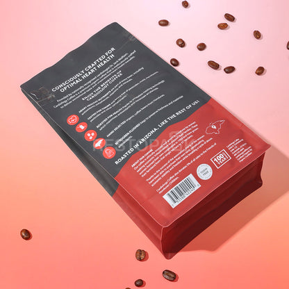 Custom Plastic Flat Bottom Coffee Bags with Zipper