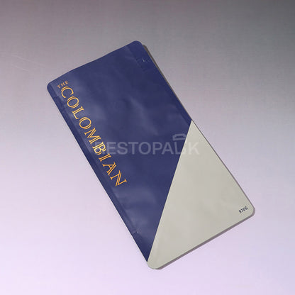 Custom Aluminum Foil and Kraft Paper Flat Bottom Coffee Bags with Zipper