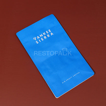 Laminated Kraft Paper Flat Bottom Coffee Bags with Zipper & Card Slot