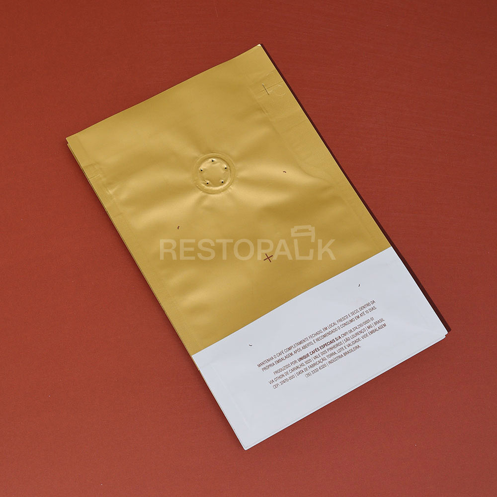 Custom Aluminum Foil Flat Bottom Coffee Bags with Zipper