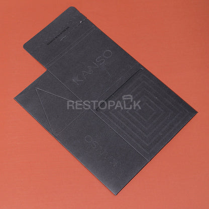 Custom Black Cardboard Coffee Boxes with Card Slot