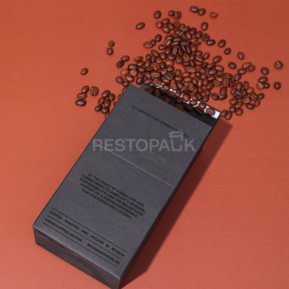 Custom Black Cardboard Coffee Boxes with Card Slot