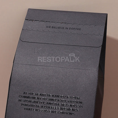 Custom Black Cardboard Coffee Boxes with Card Slot