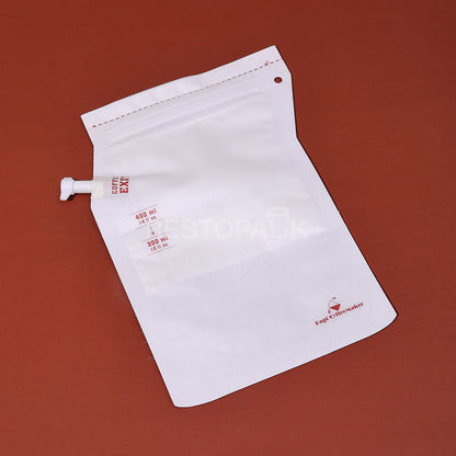 Custom 16oz White Spout Pouch Coffee Bags with Cap Closure