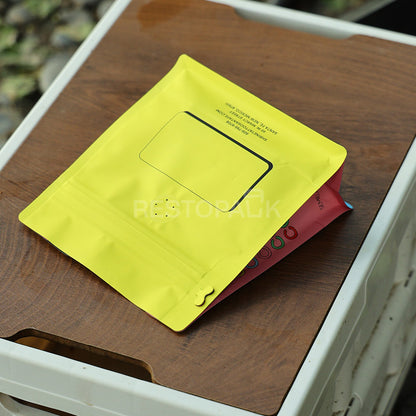Custom Smooth Flat Bottom Coffee Bags with Unique Color on Each Side