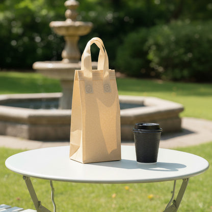 1-Cup Kraft Coffee and Milk Tea Insulated Bag