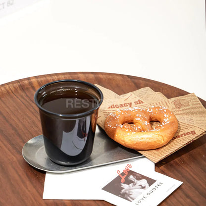 10.5 oz PET Black U-Shaped Cold Drink Coffee Cups