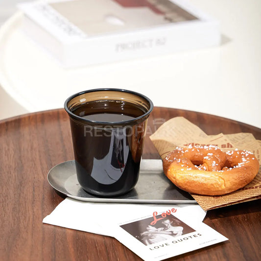 PET Black U-Shaped Cold Drink Coffee Cups