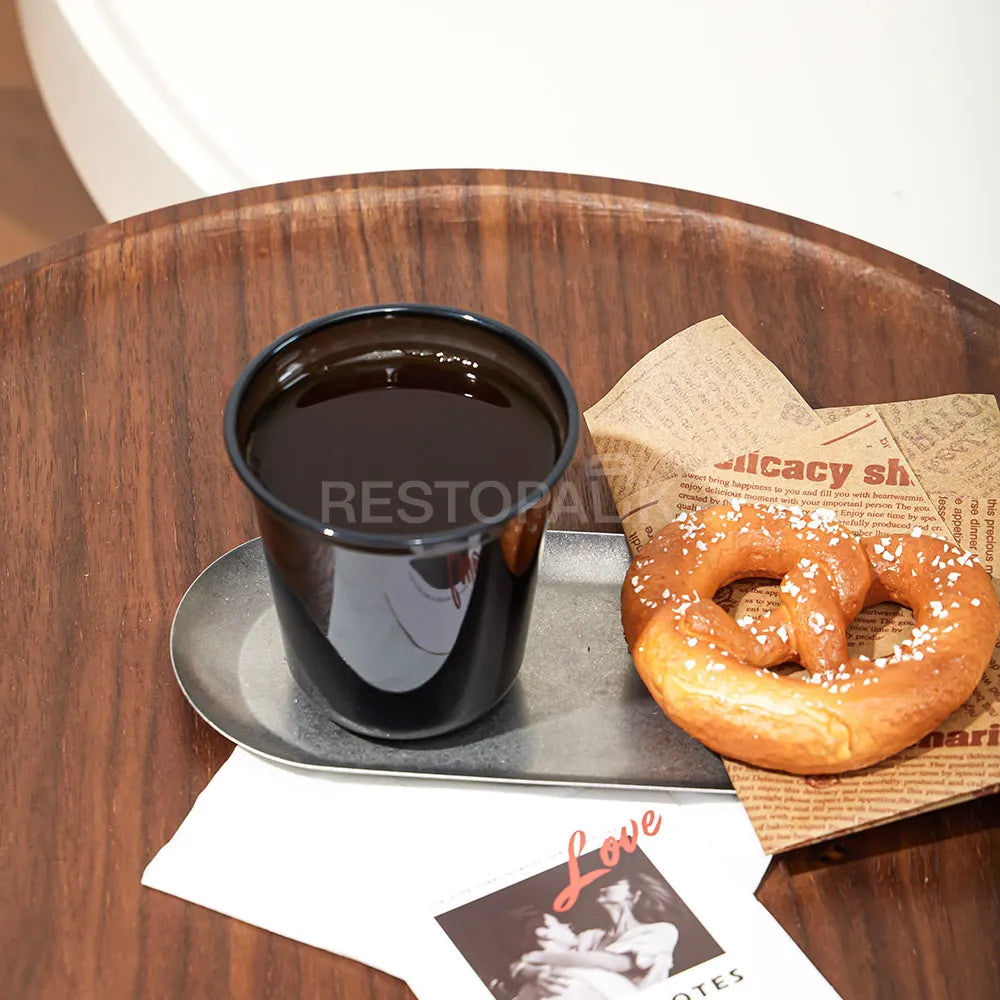 10.5 oz PET Black U-Shaped Cold Drink Coffee Cups