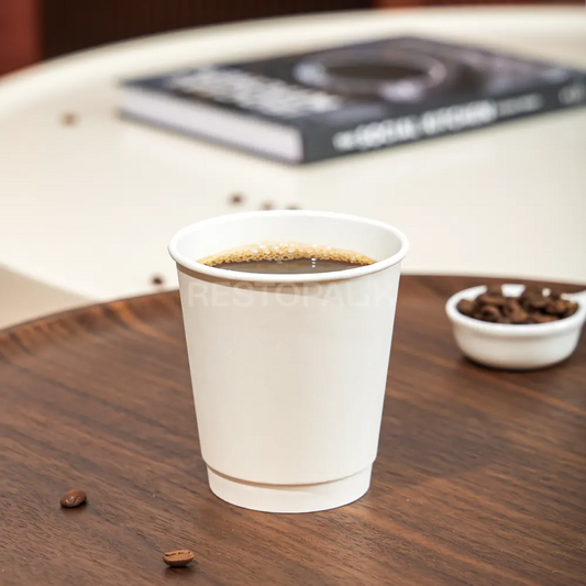 12 oz Double Wall White Paper Coffee Cups