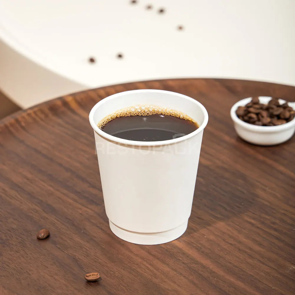 12 oz Double Wall White Paper Coffee Cups