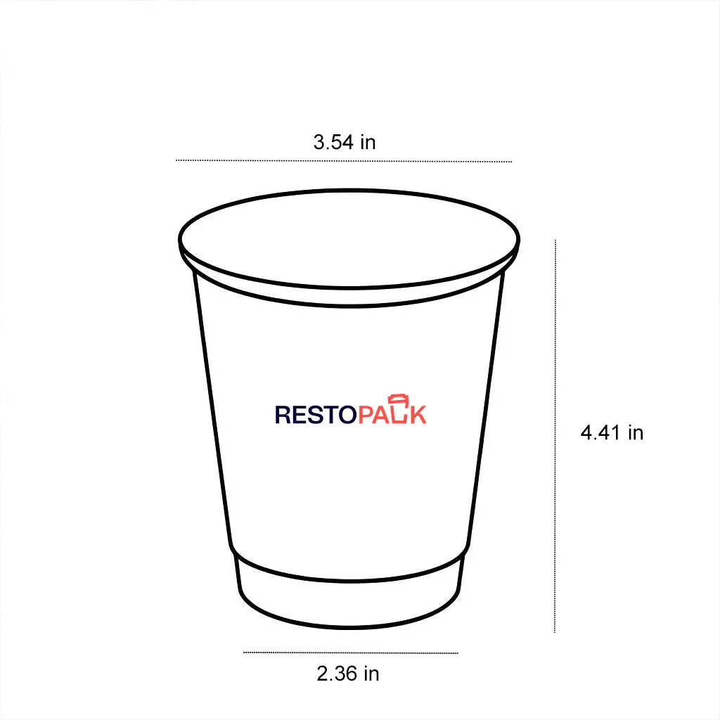 12 oz Double Wall kraft Paper Coffee Cups