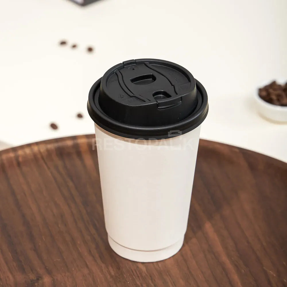 16 oz Double Wall White Paper Coffee Cups