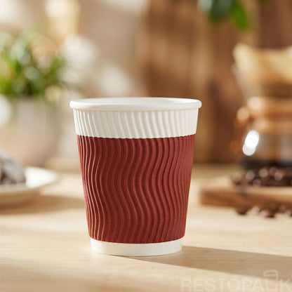 16 oz Double Wall Ripple Paper Hot Coffee Cups