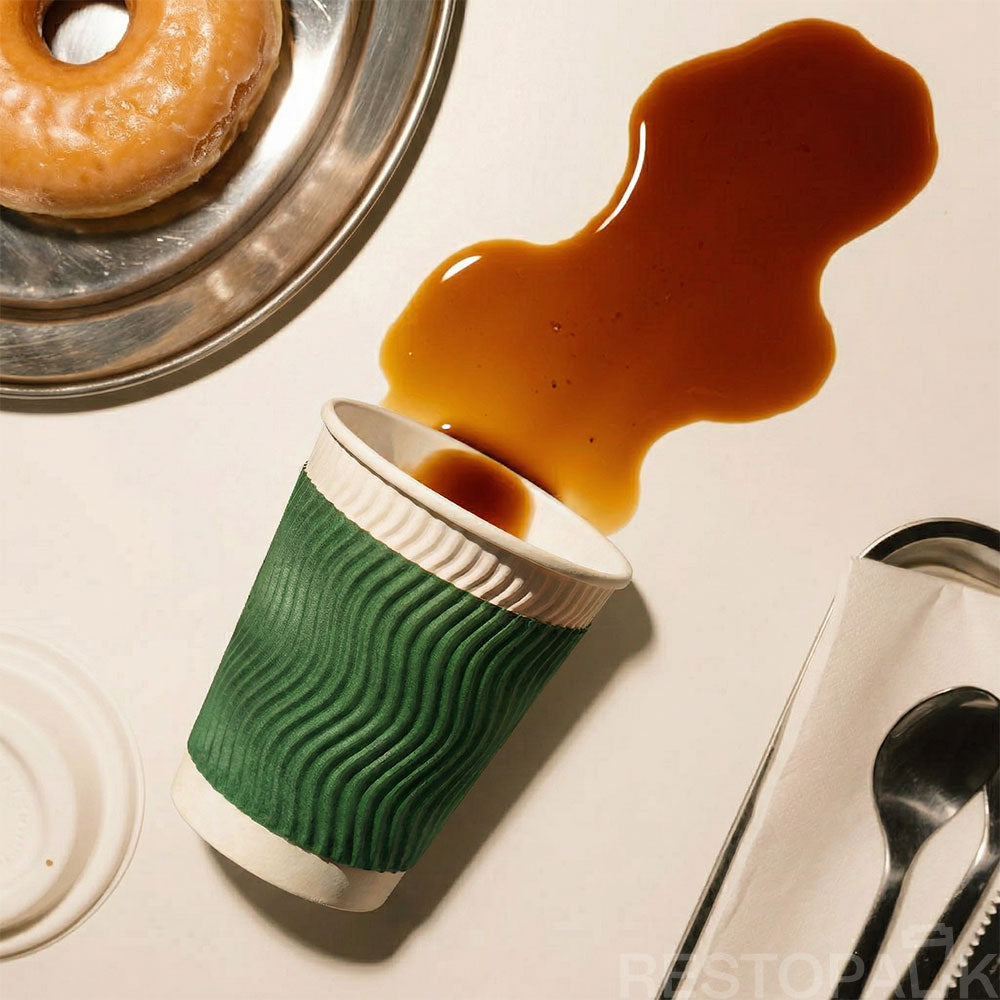 16 oz Double Wall Ripple Paper Hot Coffee Cups