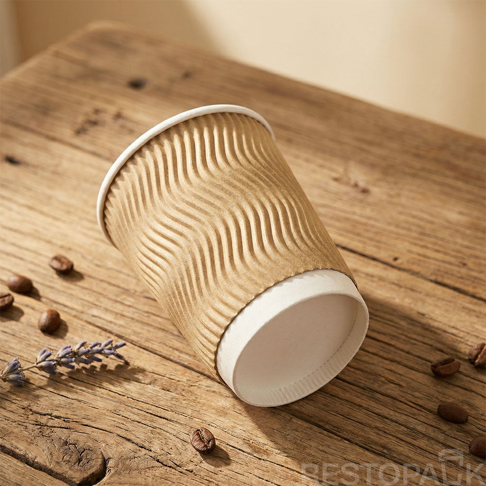 16 oz Double Wall Ripple Paper Hot Coffee Cups