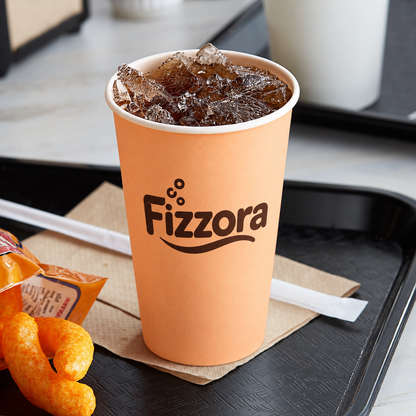 Custom Double-Coated Cold Drink Paper Cups with Lids