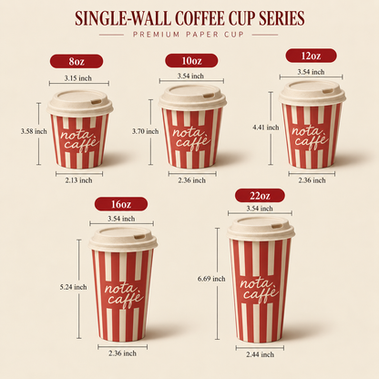 Custom Printed Single Wall Coffee Cups