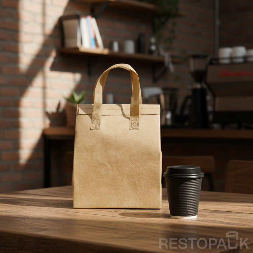 2-Cup Kraft Coffee and Milk Tea Insulated Bag
