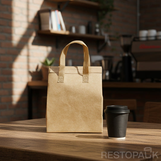 2-Cup Kraft Coffee and Milk Tea Insulated Bag