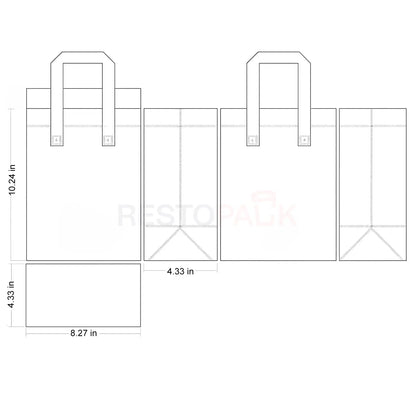 2-Cup Kraft Coffee and Milk Tea Insulated Bag